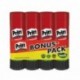 Pritt Barra de pegamento, fácil y uniforme aplicación, pack 4 barras de 22gr