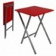 Mesa Cuadrada Plegable Roja 48X48X65 Cm PLEGADA:48X3,5X80 CM 