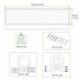 El Lighting Ever techo LED Panel luminoso 36 W 2700LM, blanco frío, 295 mm * 1195 mm, para oficina, empotrado o de techo