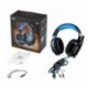 Tsing Auriculares Cascos Gaming de Diadema Abiertos Estéreo con Micrófono para PC Computadoras Negro+Azul 