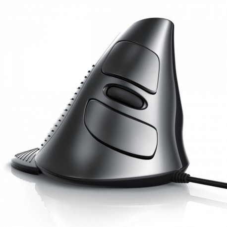 CSL-Computer Aplic - Ratón Vertical óptico | Wired Vertical Mouse | Incl. reposamanos extraíble | Diseño ergonómico/previen