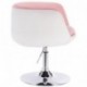 Woltu BH42rsw-1 1 x Taburete de Bar Silla fácil con reposabrazos imitación Cuero 2 Colores Rosa+Blanco 