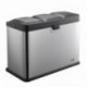 MARI HOME Cubo Basura Grande | Basurero Triple En Acero Inoxidable 45L Con 3 Compartimentos 15L X 3 | Para La Cocina, Ofici