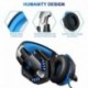 Cascos Gaming, Auriculares Gaming con Micrófono Headset Mac Estéreo Juego Gaming Jack 3,5mm LED Bajo Ruido Compatible con PC 