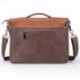 XY-shell Cuero Bolso de Mensajero Hombre La Bolsa Bandolera PU Retro estilo Bolso de Crossbody 14 Pulgadas Bag Messenger Ajus