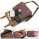 XY-shell Cuero Bolso de Mensajero Hombre La Bolsa Bandolera PU Retro estilo Bolso de Crossbody 14 Pulgadas Bag Messenger Ajus