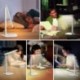 Dohomai LED Lámpara de Escritorio, Lámpara de Mesa Plegable con Alfombrillas Antideslizantes, 3 Modos de Iluminación y 5 Nive