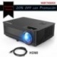 Proyector LED 1080P Full HD Excelvan M5 2018 Actualizado 3500 Lumenes 200” Mini Proyector con HDMI para iPhone / Android / PS